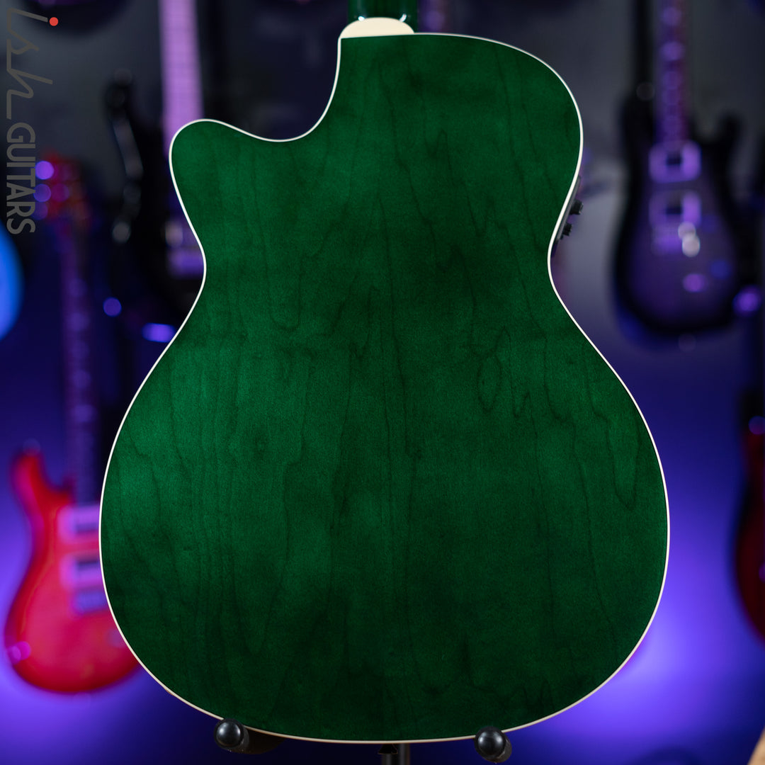 Luna Flo Moon Custom Acoustic Guitar Transparent Mallard