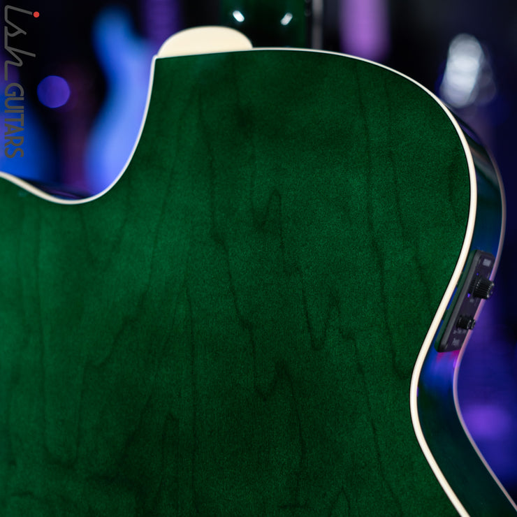 Luna Flo Moon Custom Acoustic Guitar Transparent Mallard