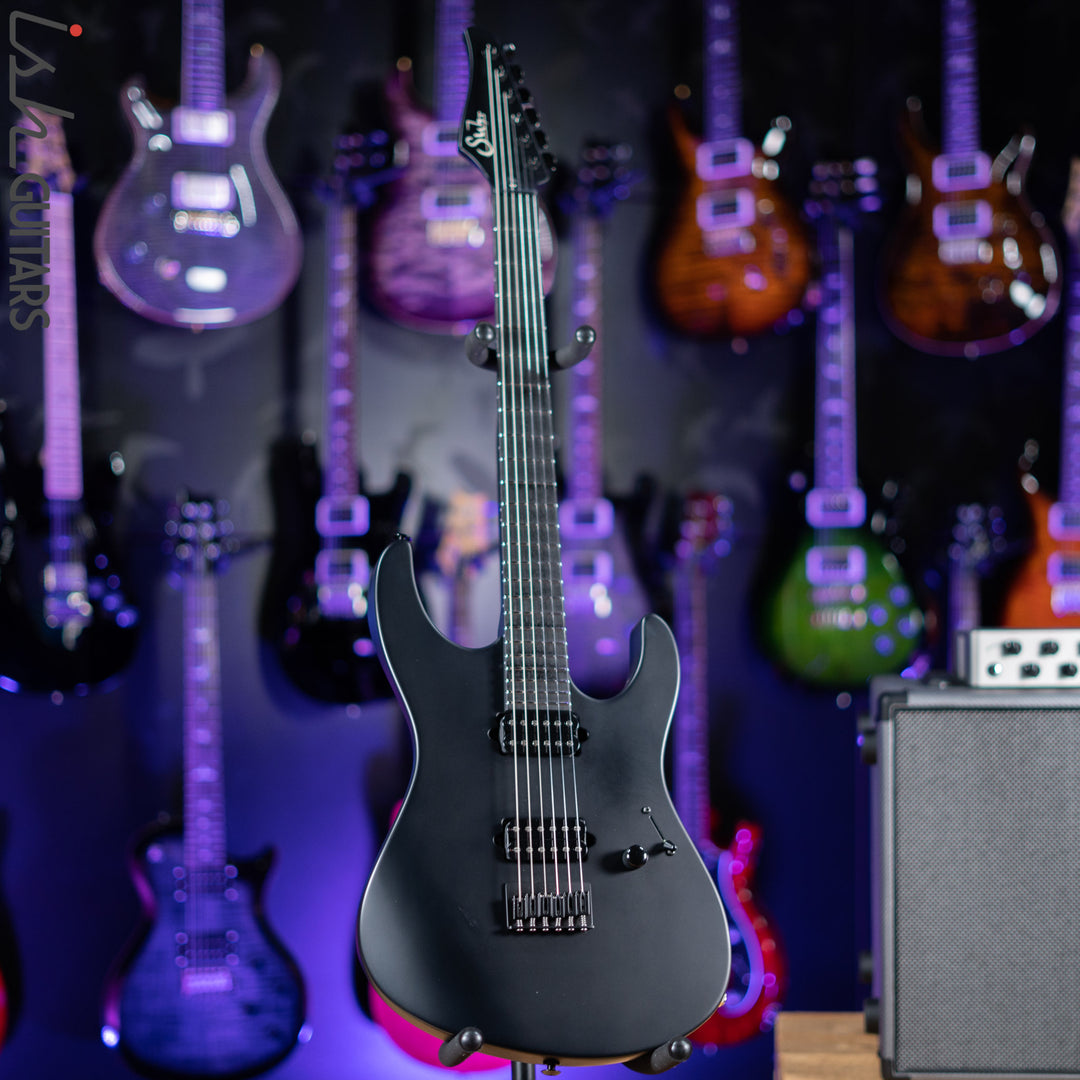 Suhr Modern Black Satin African Okoume