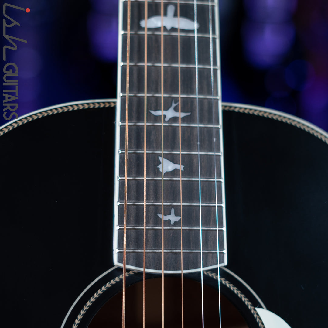 2021 PRS SE P20E Parlor Acoustic Guitar Black Top