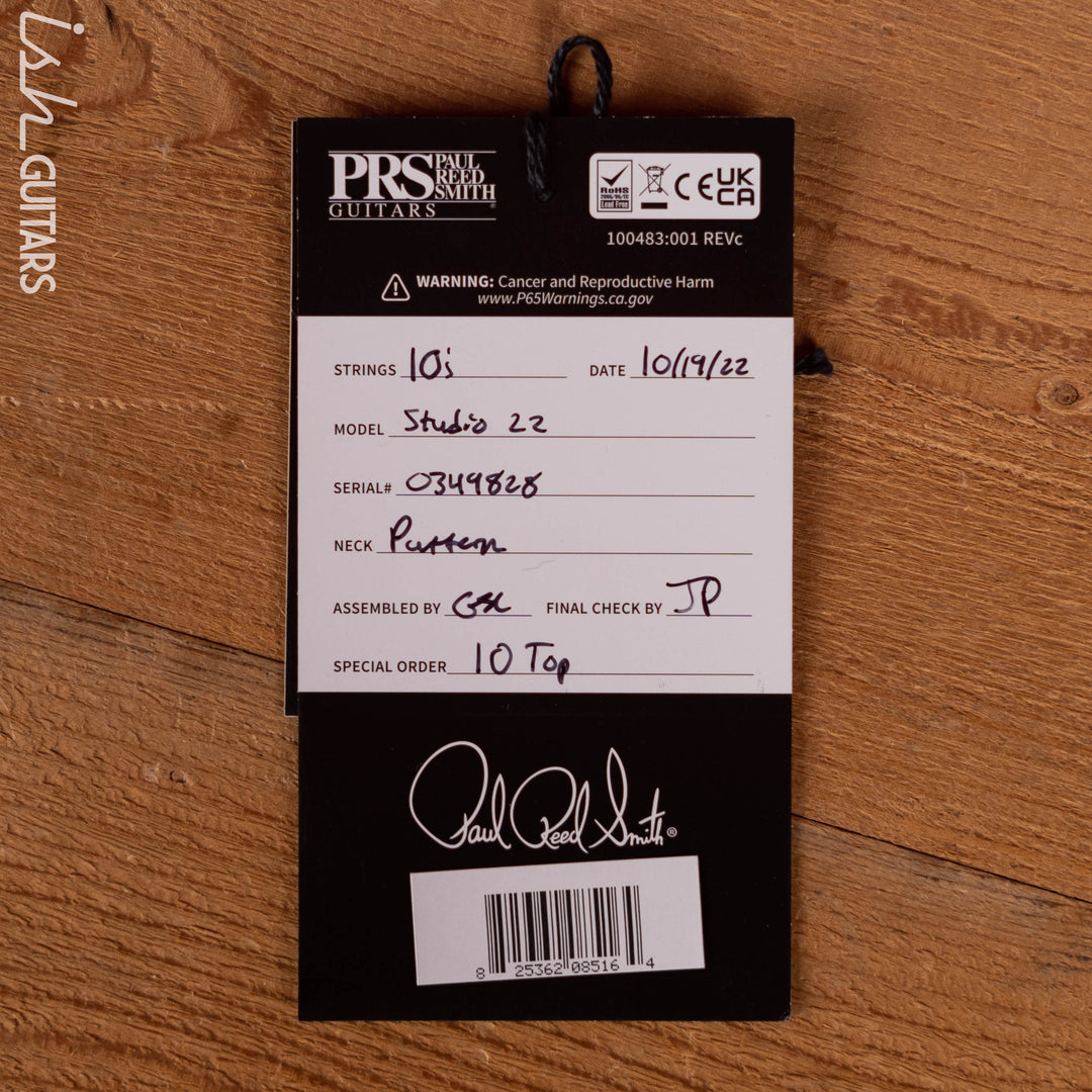 PRS Studio 22 Electric Guitar Cobalt Blue
