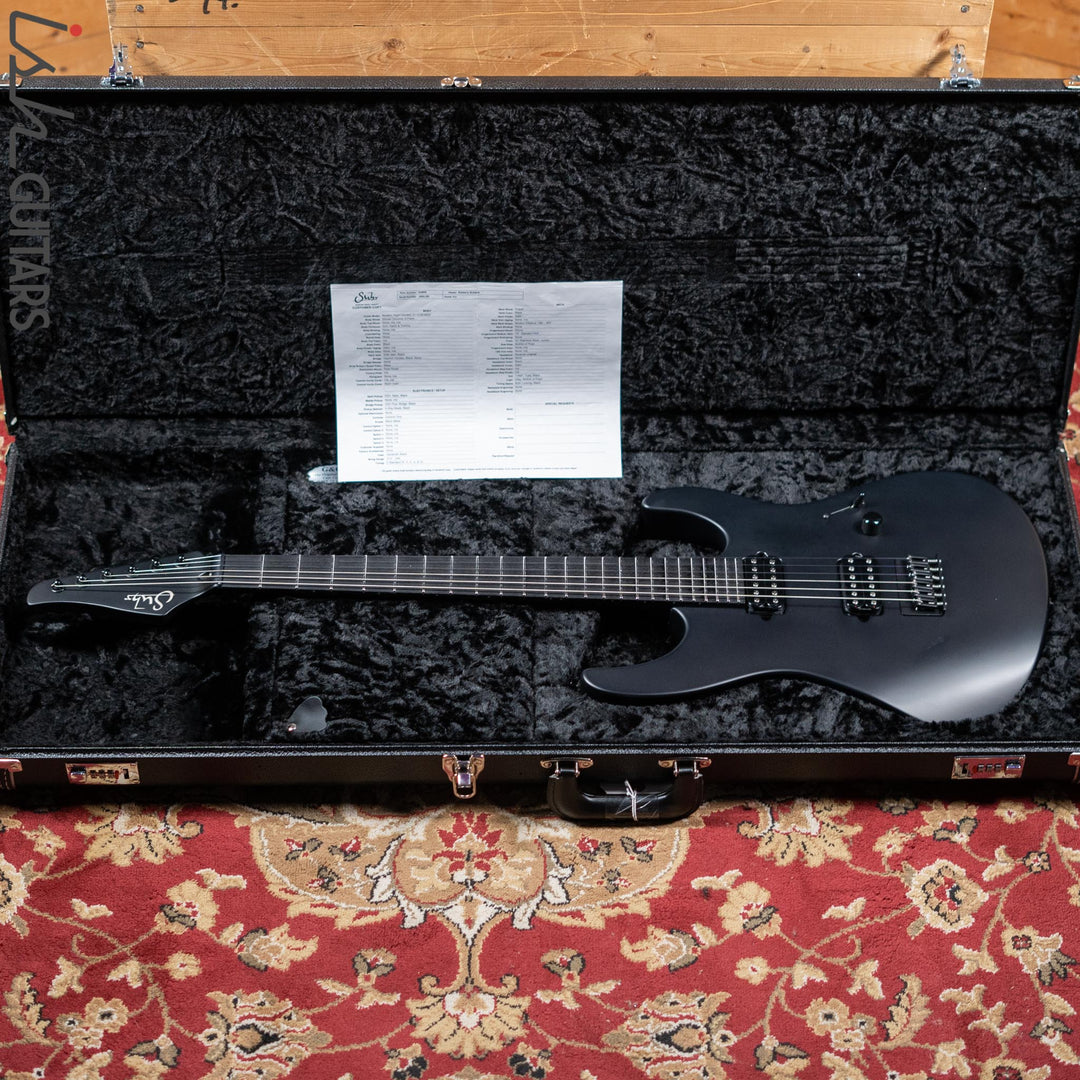 Suhr Modern Black Satin African Okoume