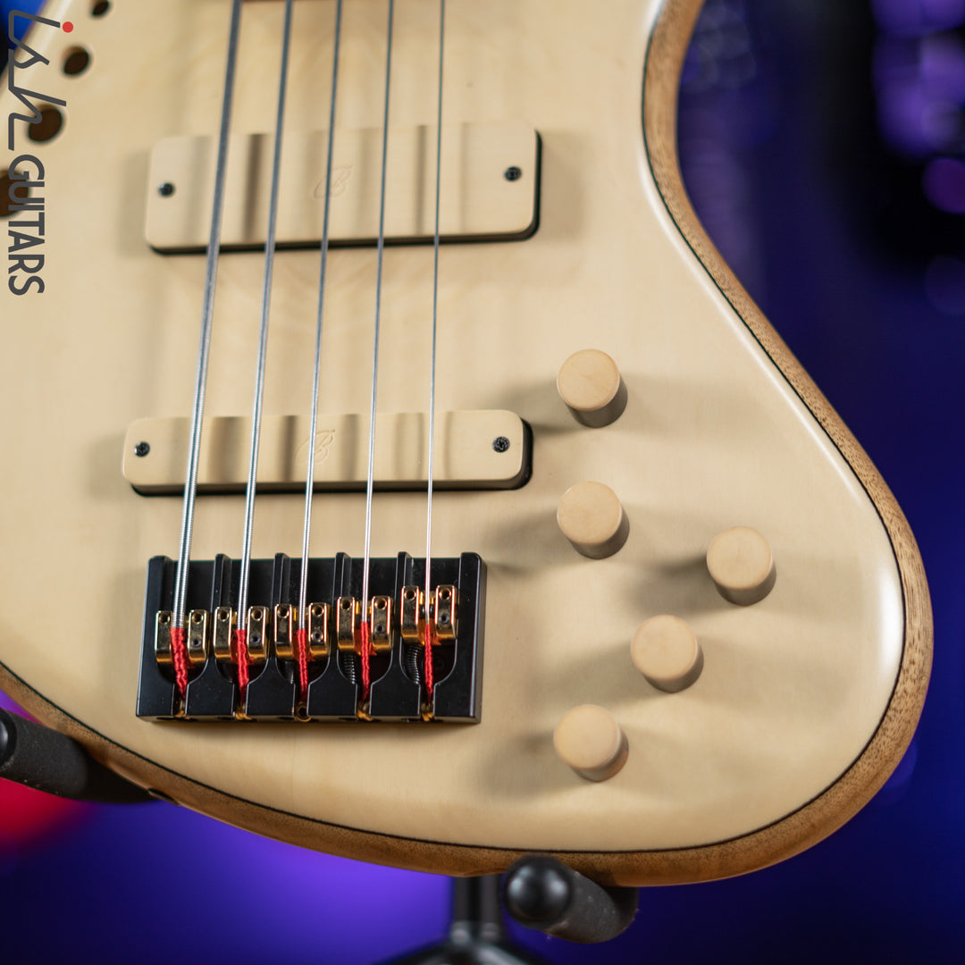 Benavente SCB Hollowbody Fretless 5 String Bass Natural