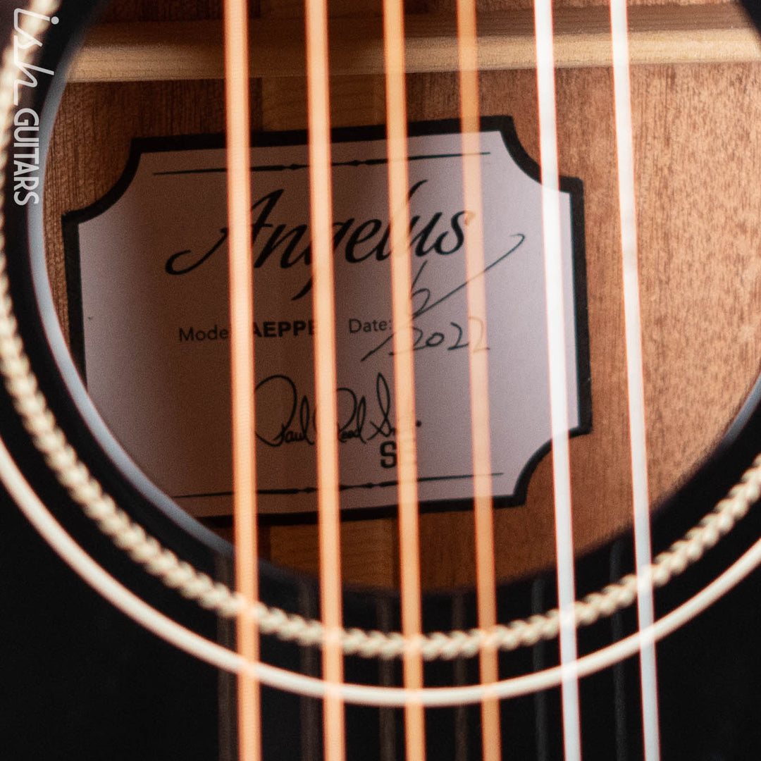 PRS SE A20E Angelus Gloss Black Top Acoustic Guitar
