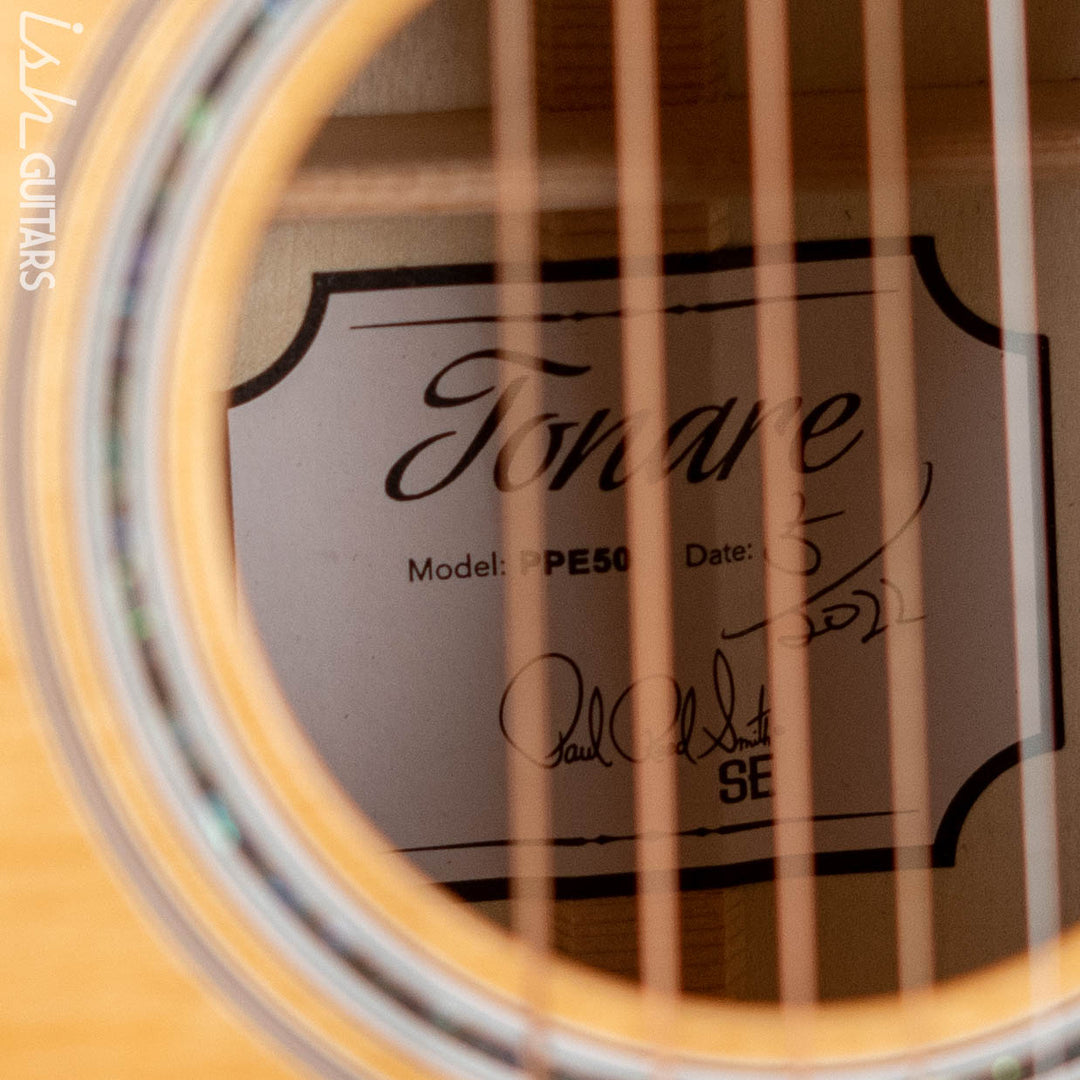 PRS SE P50E Tonare Parlor Acoustic Guitar Black Gold