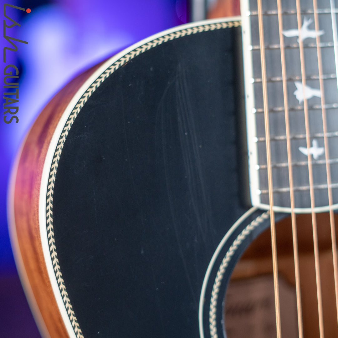 2021 PRS SE P20E Parlor Acoustic Guitar Black Top Demo