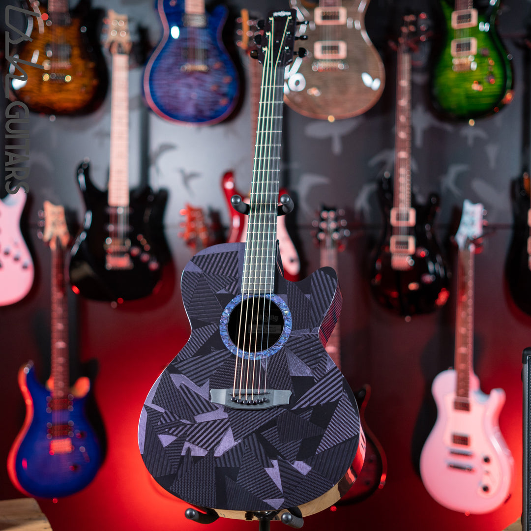 RainSong BI-WS1000N2C Black Ice Acoustic Guitar Ish Exclusive Plum Purple