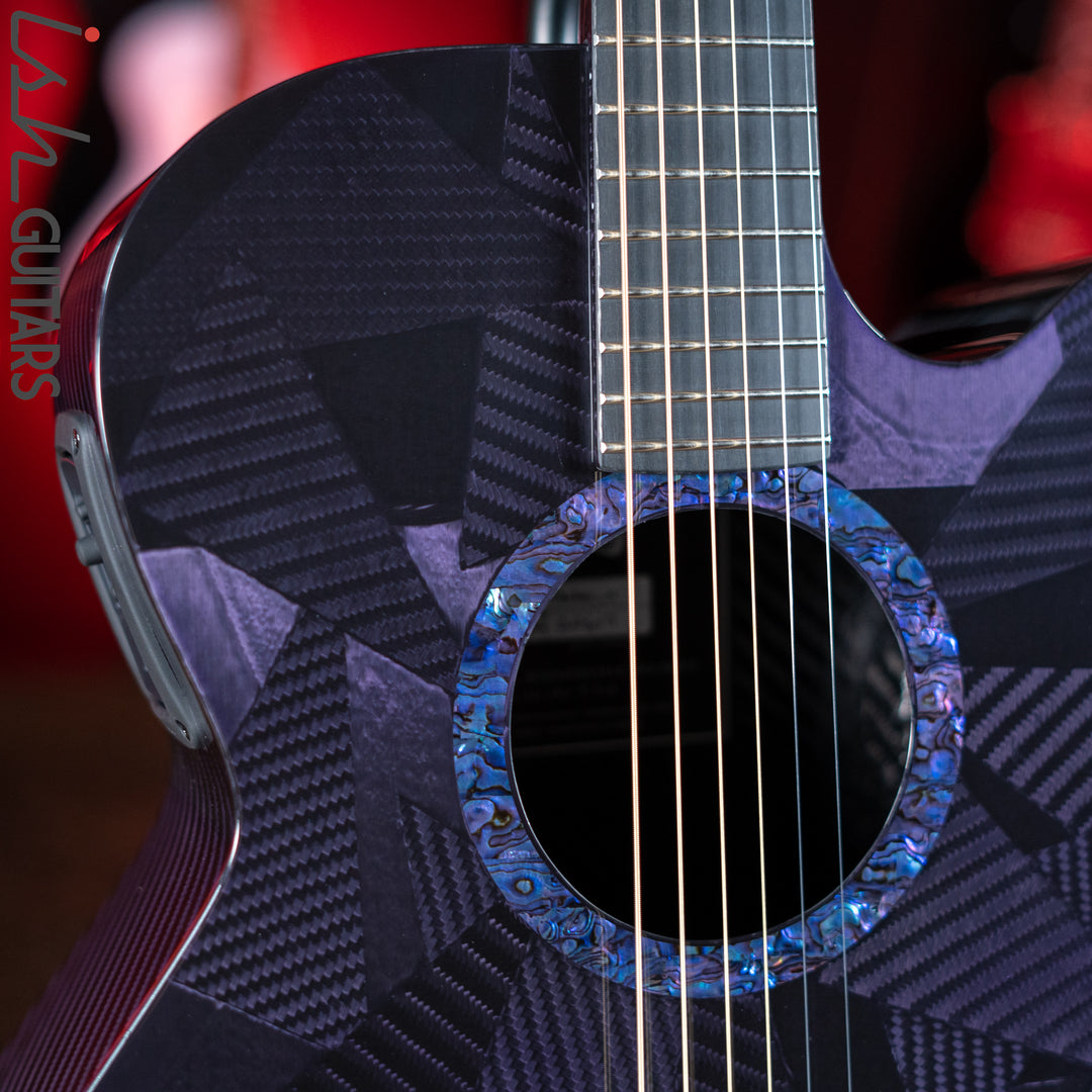 RainSong BI-WS1000N2C Black Ice Acoustic Guitar Ish Exclusive Plum Purple