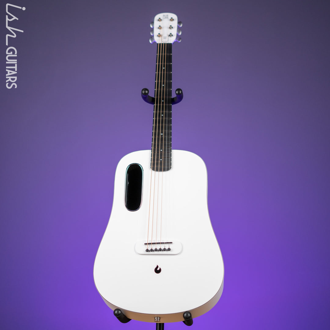 Lava Music Blue Lava Smart Acoustic Guitar Sail White w/ Airflow Bag