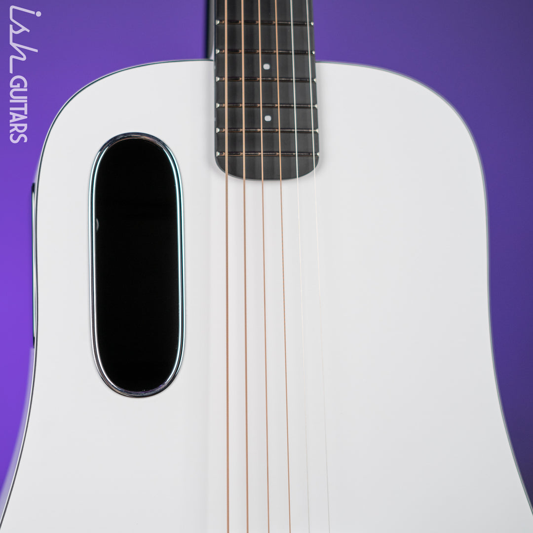 Lava Music Blue Lava Smart Acoustic Guitar Sail White w/ Airflow Bag