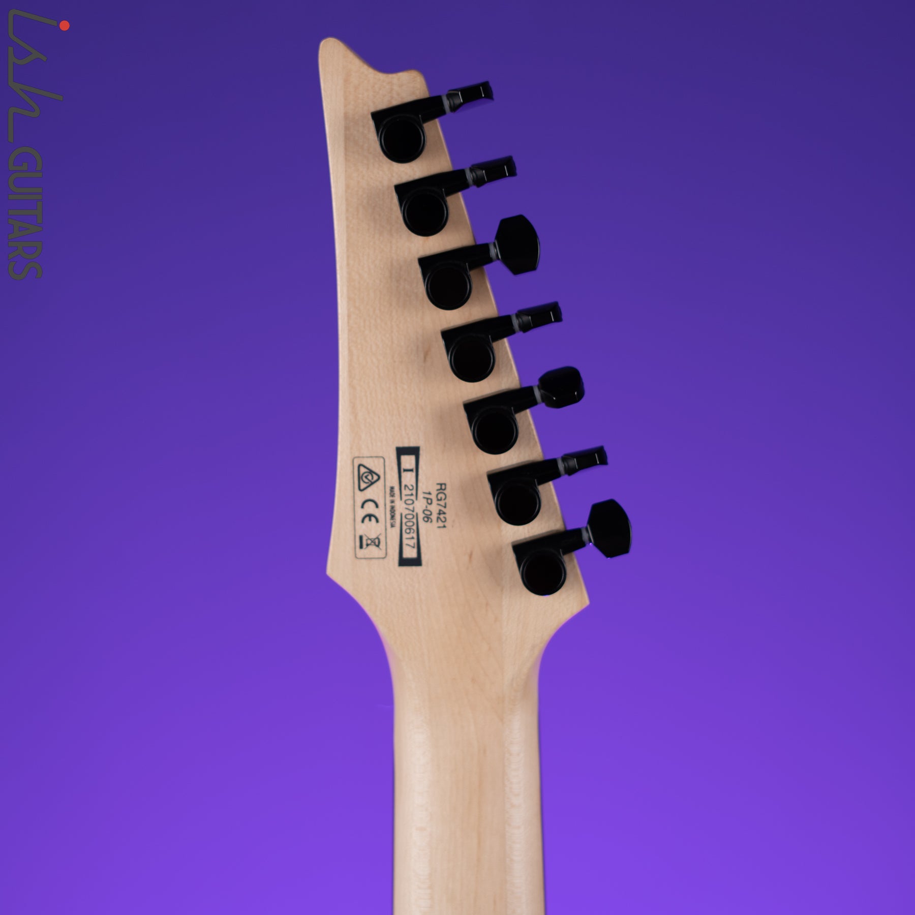 2021 Ibanez RG7421 Pearl Black Fade Metallic Ish Guitars