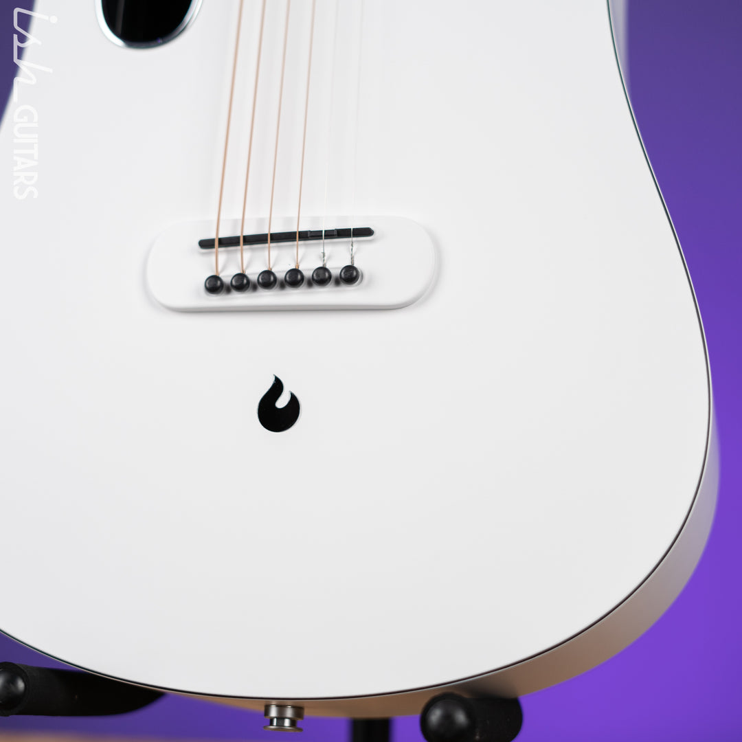 Lava Music Blue Lava Smart Acoustic Guitar Sail White w/ Airflow Bag