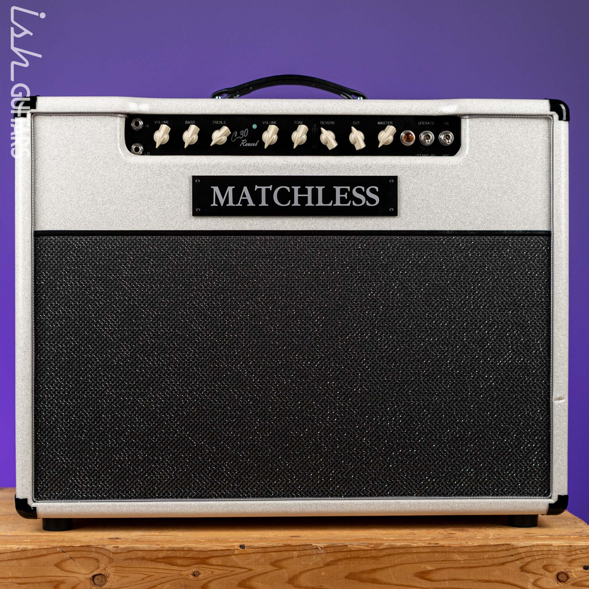 ギター MATCHLESS DC30 Matchbox clone Matchless DC-30 Reverb Sparkle White/Silver Demo – Ish Guitars