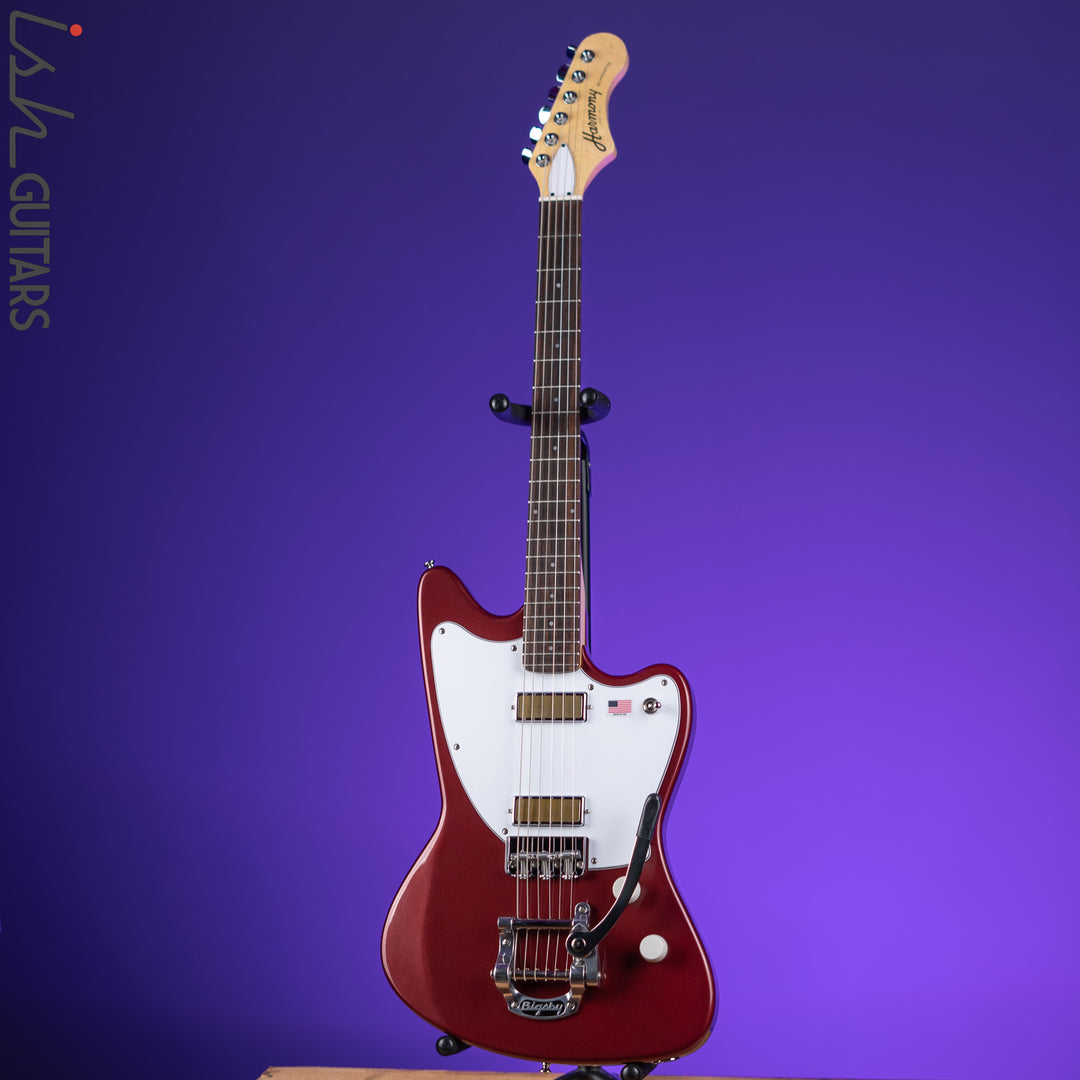 Harmony Standard Silhouette w/ Bigsby Electric Guitar Burgundy Demo