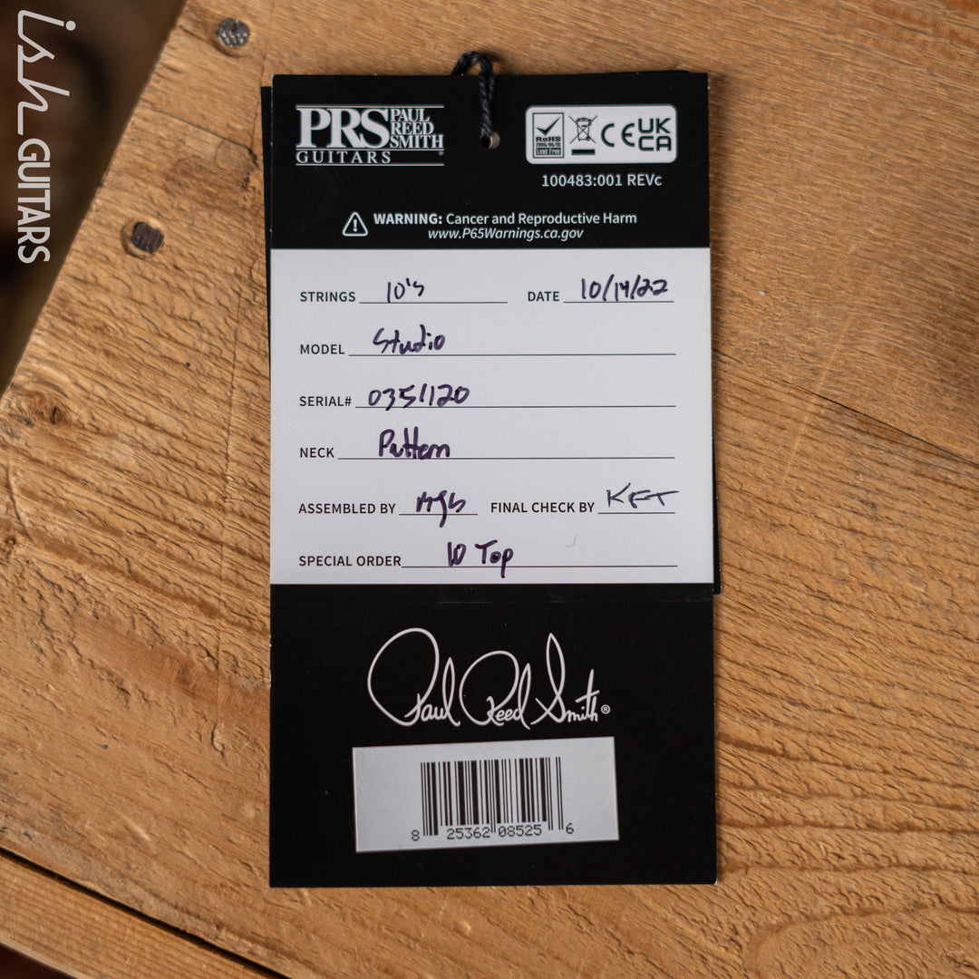 PRS Studio 22 Electric Guitar 10-Top Purple Iris