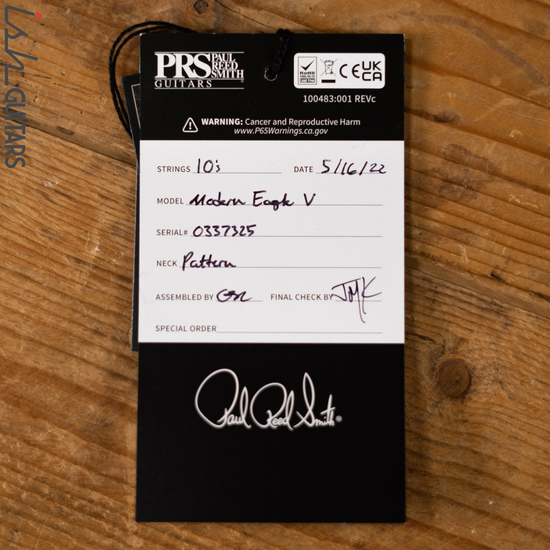 PRS Wood Library Modern Eagle V Gold Top Satin