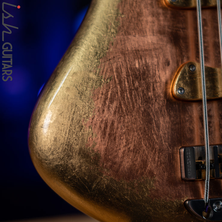 2013 Jerzy Drozd Obsession 5 String Bass Eta Carinae Nebula Gold Bird Collection