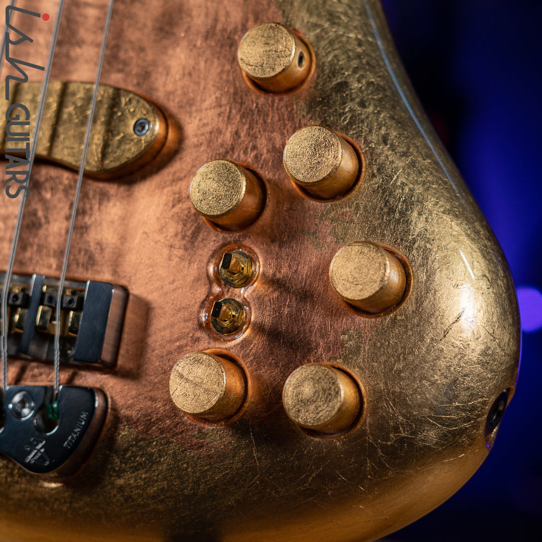 2013 Jerzy Drozd Obsession 5 String Bass Eta Carinae Nebula Gold Bird Collection