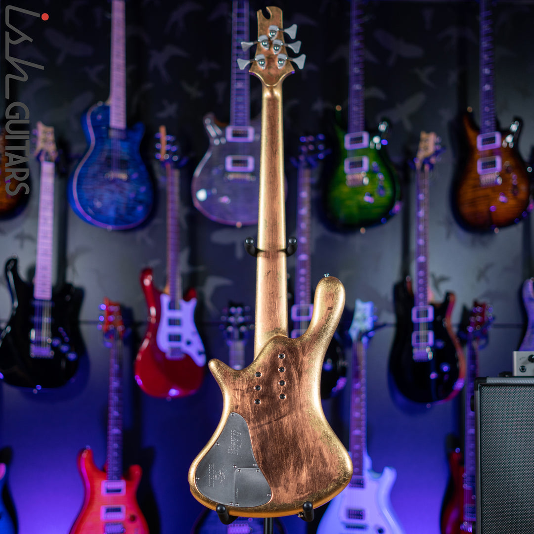 2013 Jerzy Drozd Obsession 5 String Bass Eta Carinae Nebula Gold Bird Collection