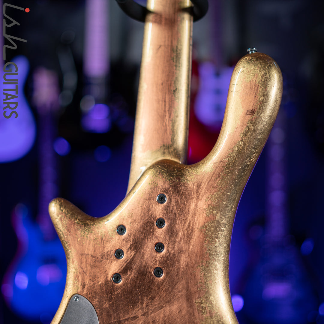 2013 Jerzy Drozd Obsession 5 String Bass Eta Carinae Nebula Gold Bird Collection