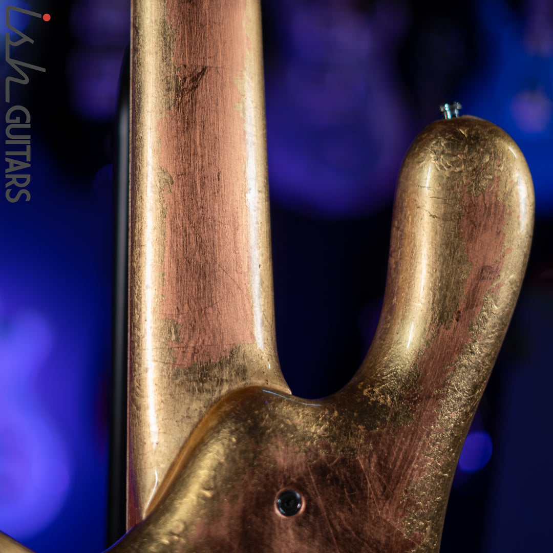 2013 Jerzy Drozd Obsession 5 String Bass Eta Carinae Nebula Gold Bird Collection