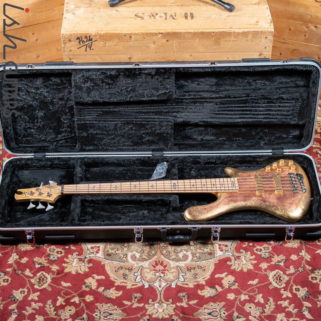 2013 Jerzy Drozd Obsession 5 String Bass Eta Carinae Nebula Gold Bird Collection