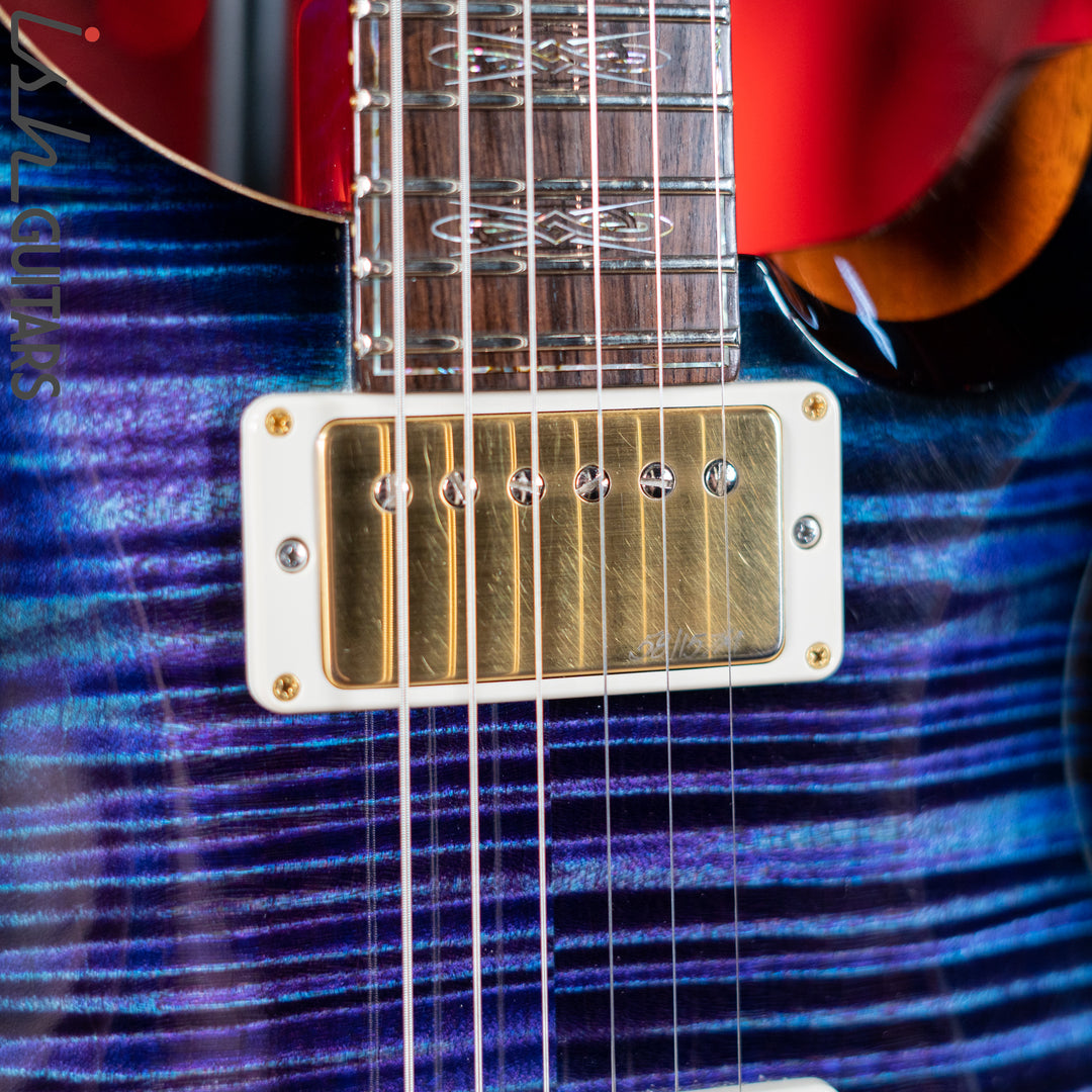 2015 PRS Collection Series IX McCarty Trem Curly Maple Aqua Violet Smoked Burst