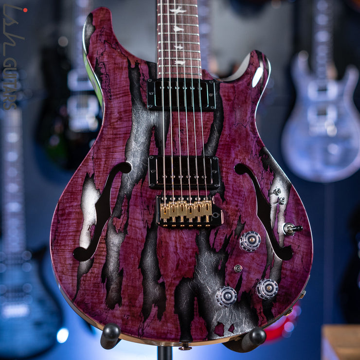 PRS Private Stock Hollowbody II Tremolo Piezo Spalted Maple Purple