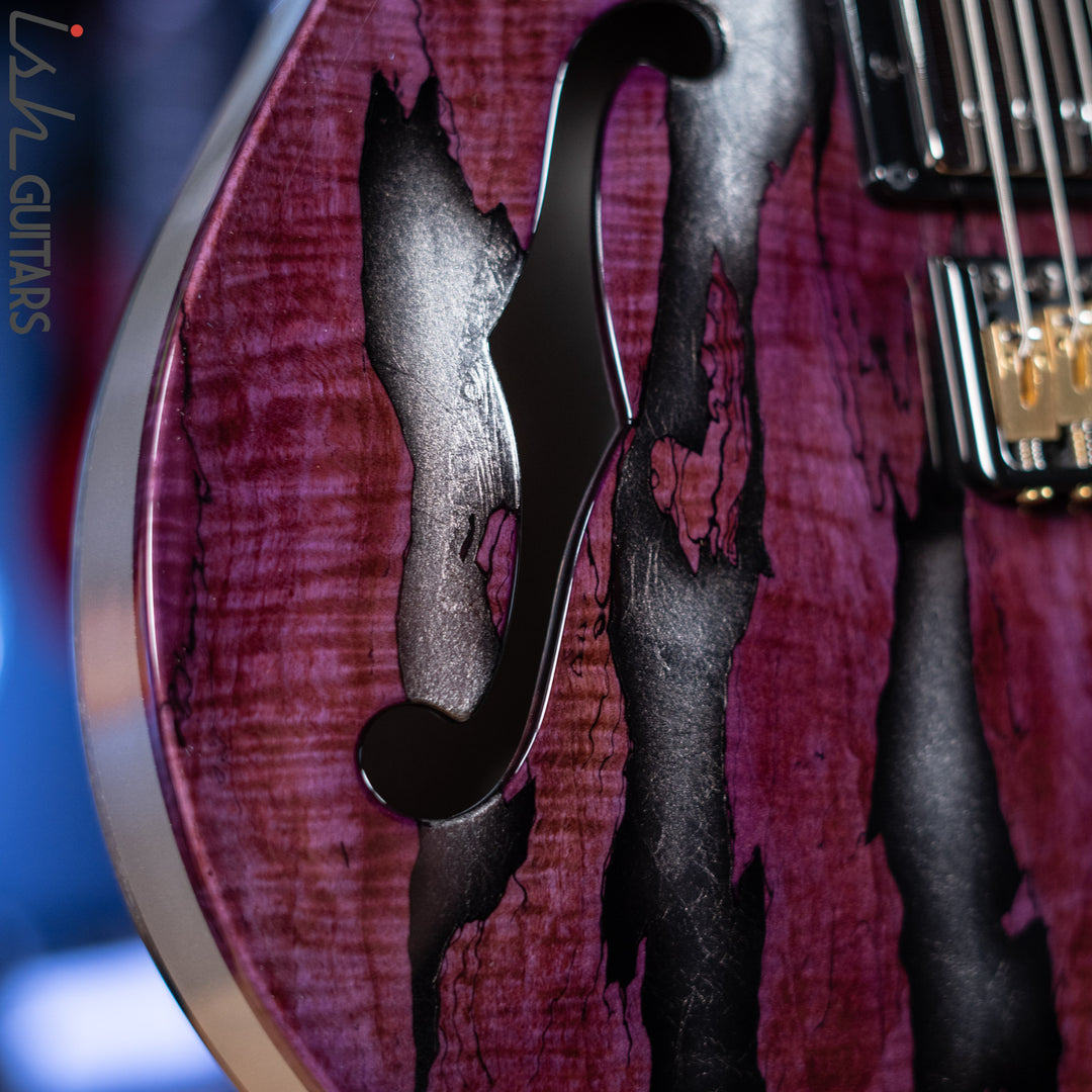 PRS Private Stock Hollowbody II Tremolo Piezo Spalted Maple Purple