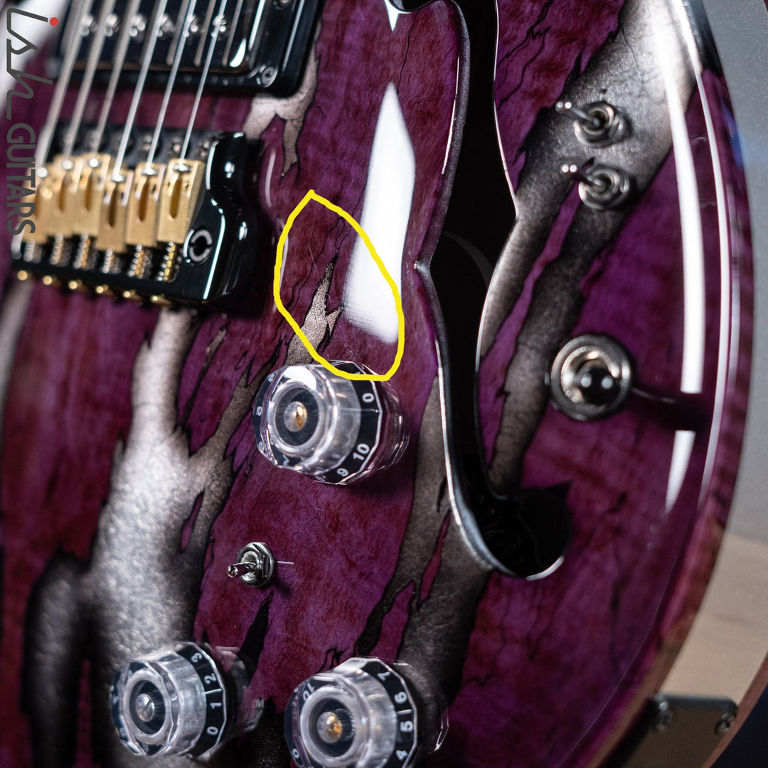 PRS Private Stock Hollowbody II Tremolo Piezo Spalted Maple Purple