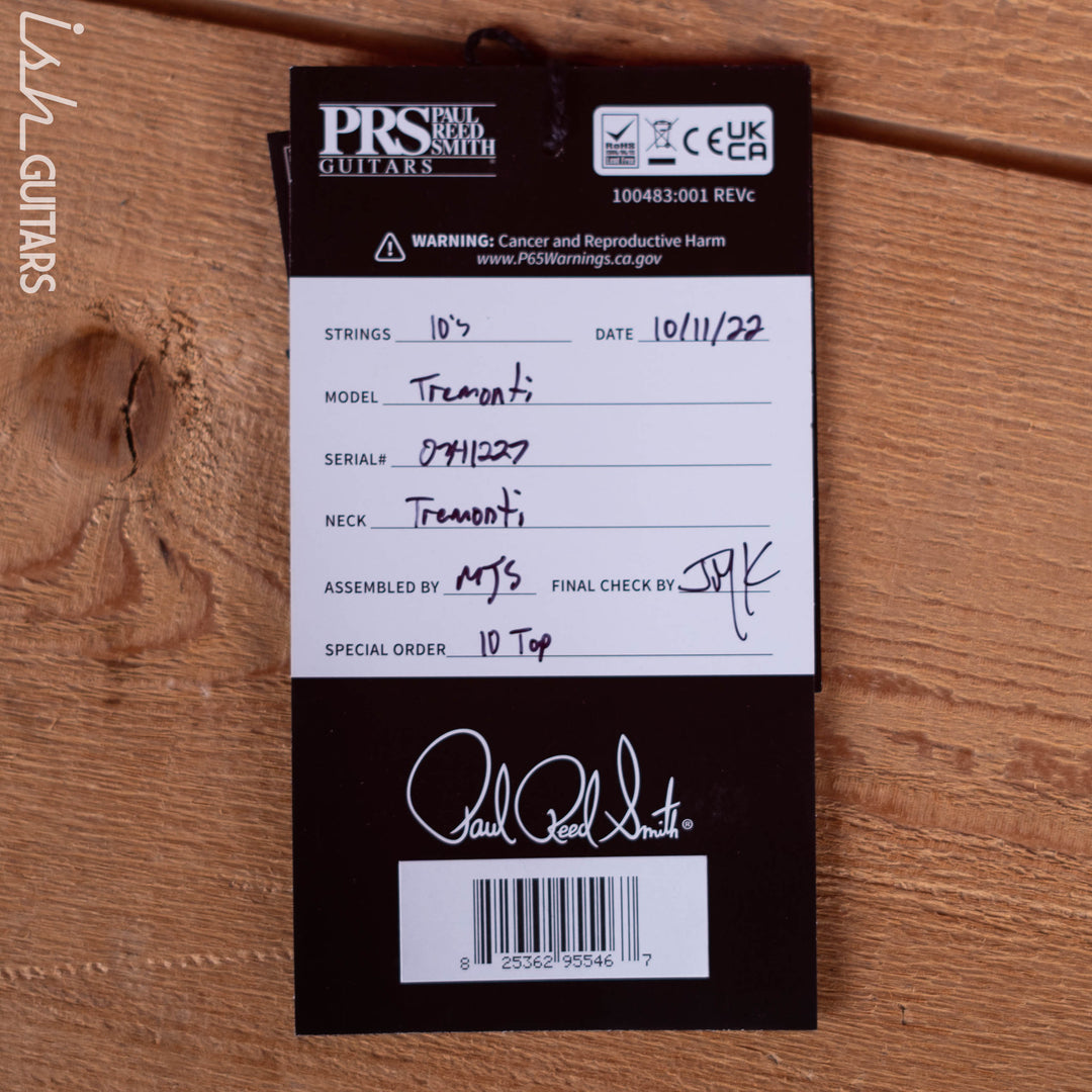 PRS Mark Tremonti Signature Tremolo 10-Top Black Gold Burst
