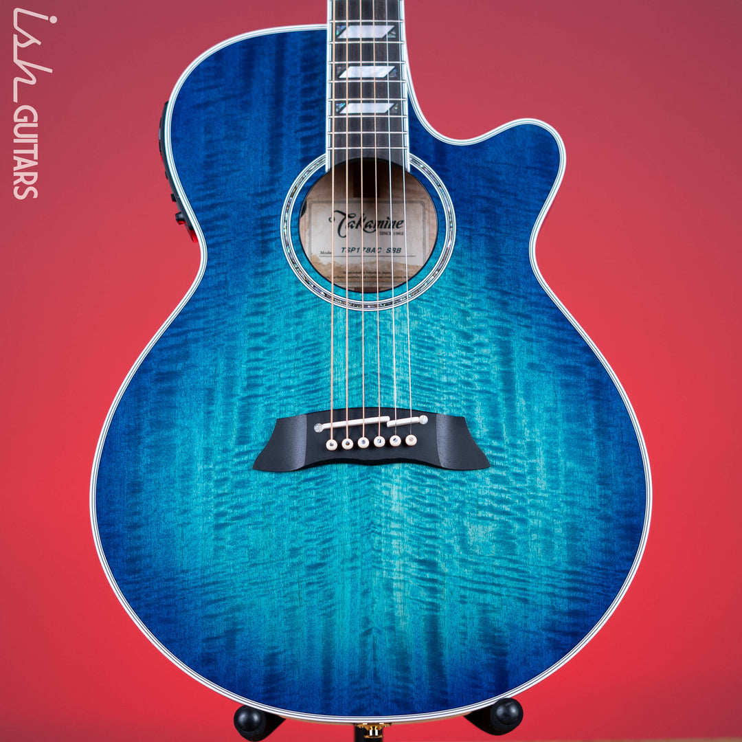 Takamine TSP178AC SBB Thinline Acoustic-Electric Guitar Gloss Blue Burst
