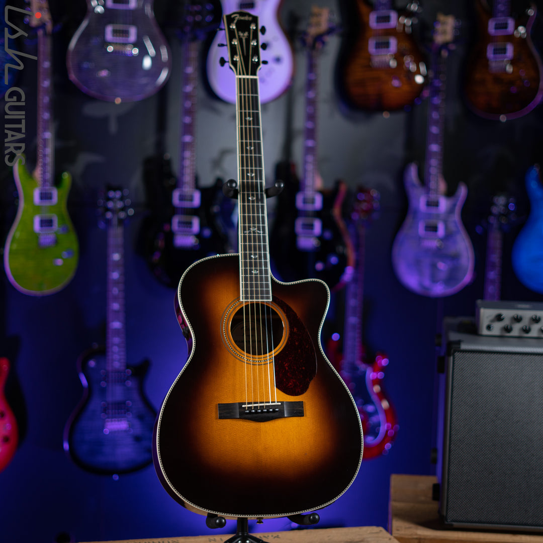 Fender Paramount Series PM-3 Deluxe Sunburst Acoustic Guitar
