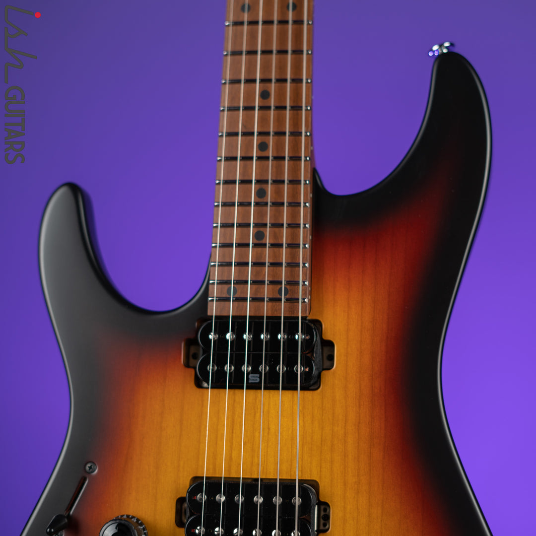 Ibanez Prestige AZ2402L Left Handed Electric Guitar Tri Fade Burst Flat