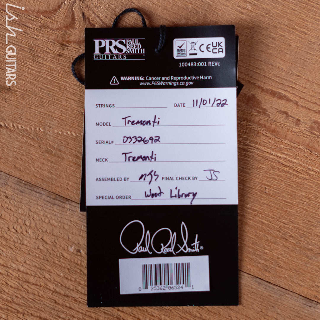 PRS Tremonti Stoptail Wood Library Copperhead Burst 10-Top