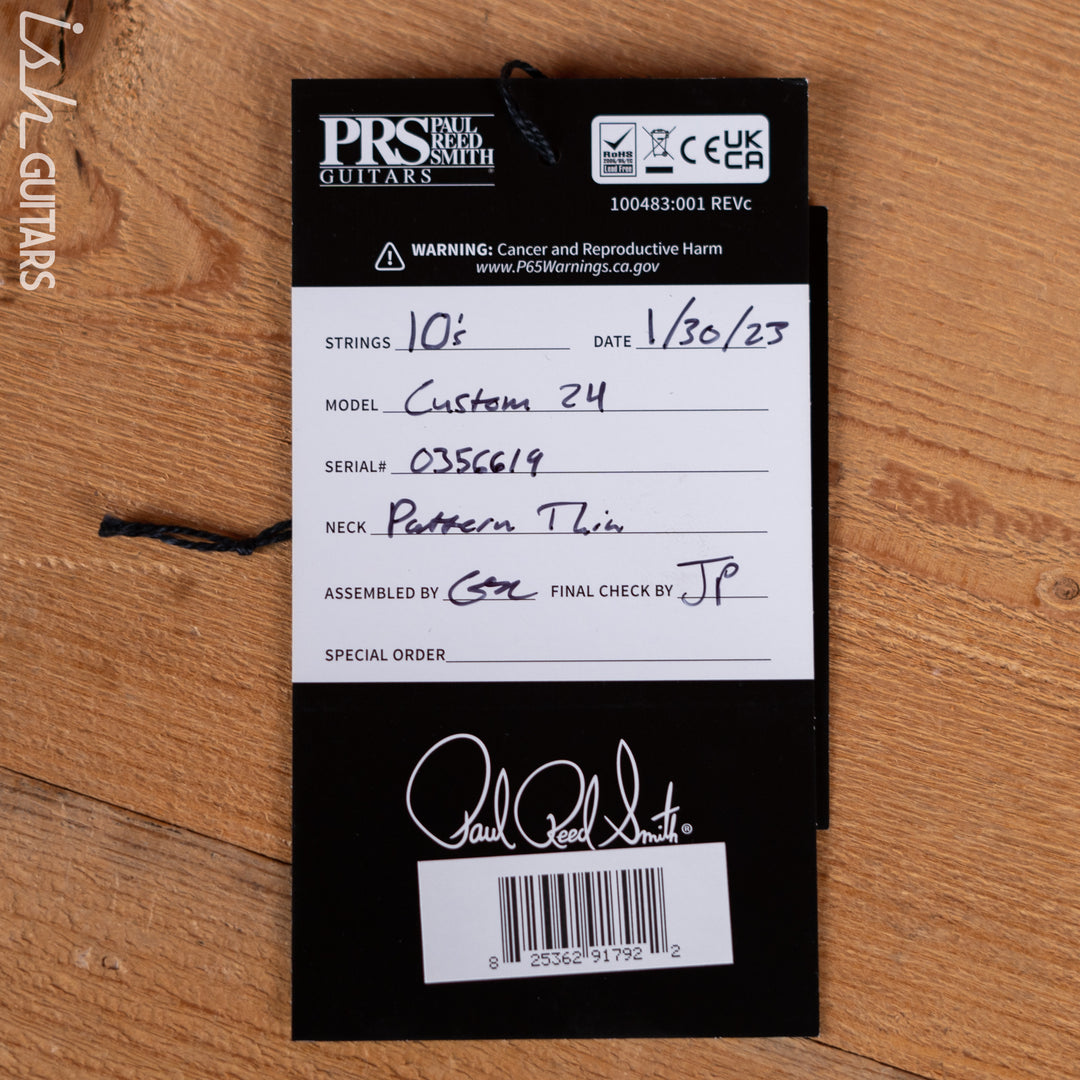 PRS Custom 24 Antique White w/ Natural Binding