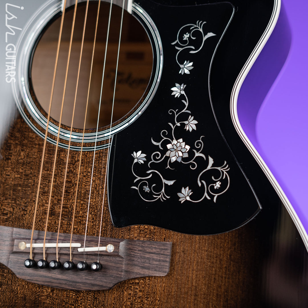 Takamine EF450C Acoustic-Electric Guitar Transparent Black Burst
