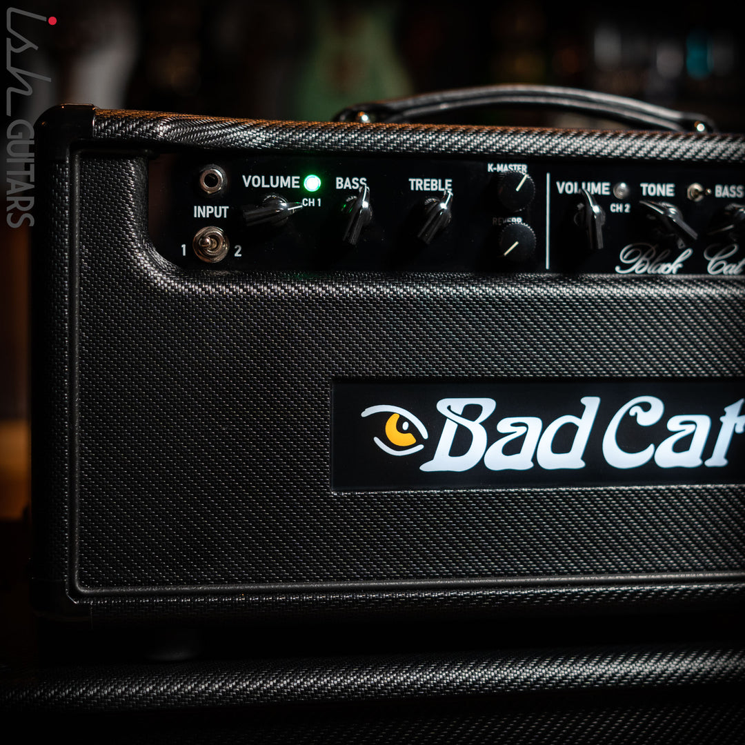 Bad Cat Black Cat 30R 30W Amplifier Head and 112X Cabinet Custom Tolex Carbon