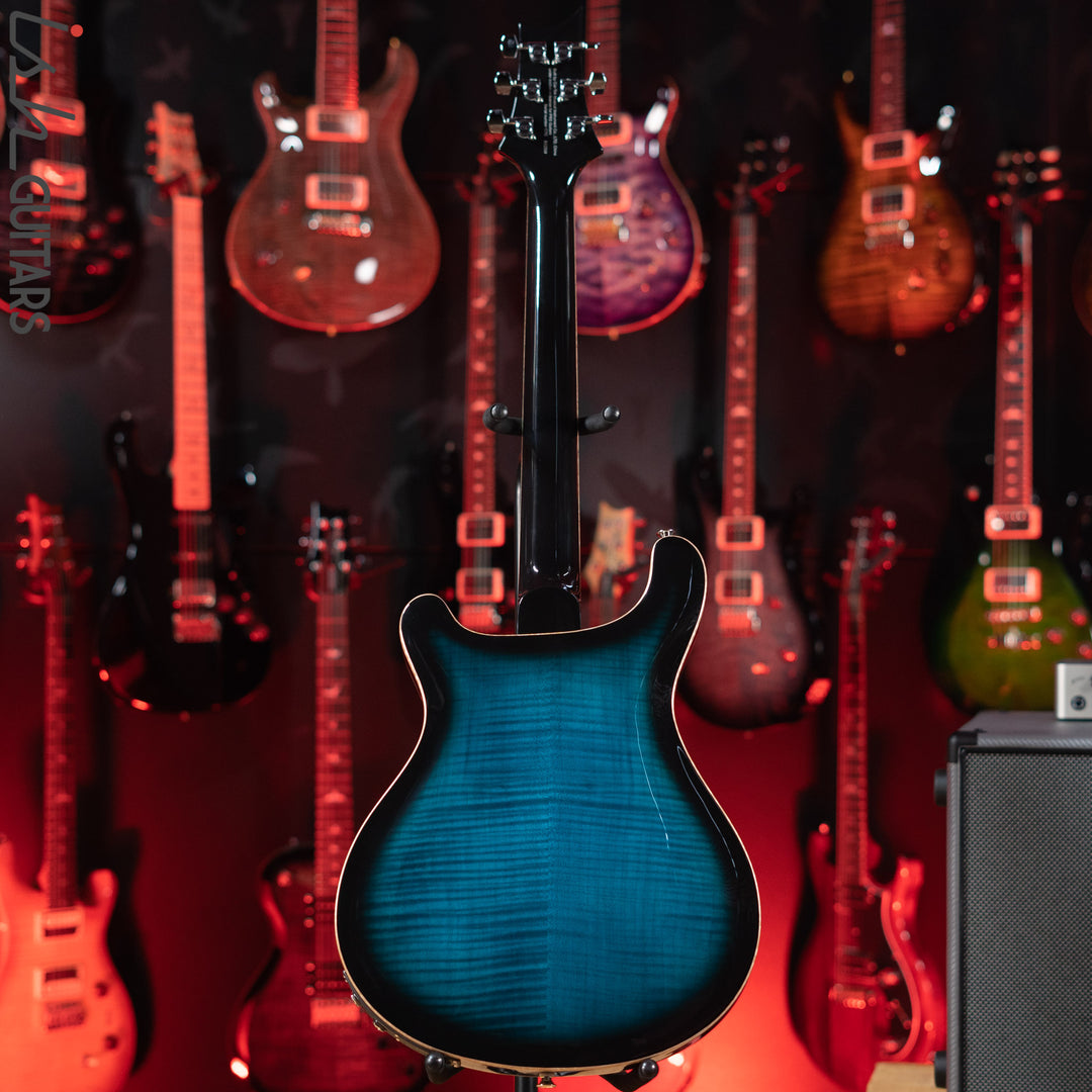 PRS SE Hollowbody II Piezo Electric Guitar Peacock Blue Sunburst