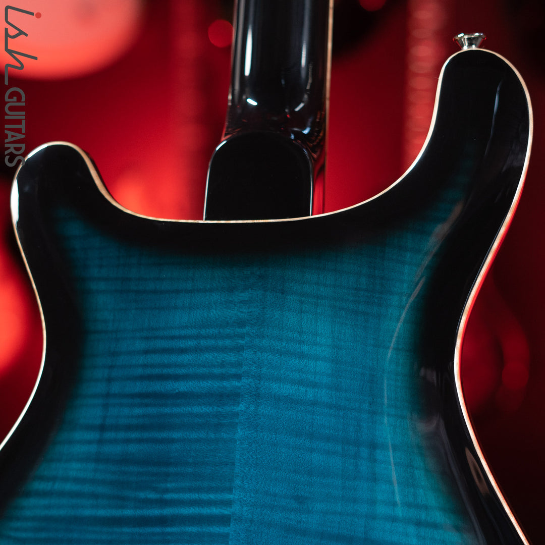 PRS SE Hollowbody II Piezo Electric Guitar Peacock Blue Sunburst