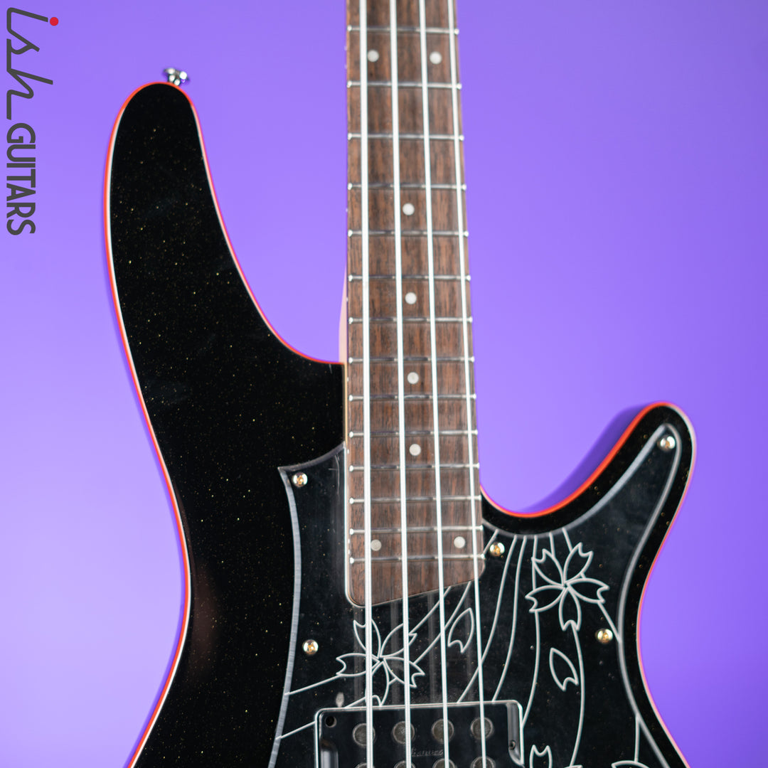 2008 Ibanez SRX08 LTD Bass Guitar Black Sparkle