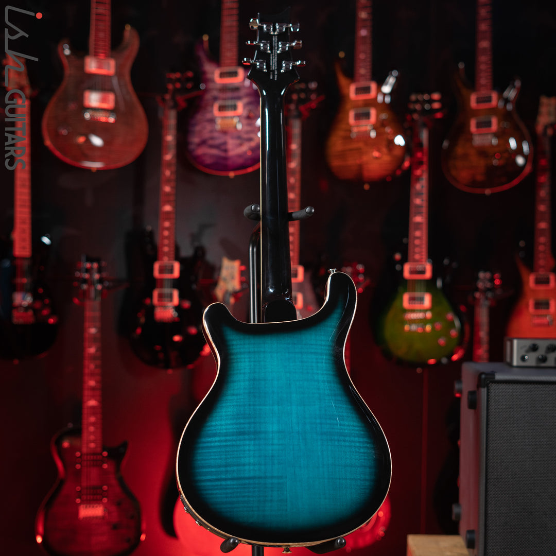 PRS SE Hollowbody II Piezo Electric Guitar Peacock Blue Sunburst Demo