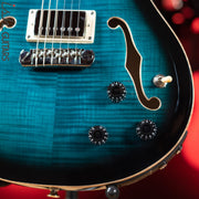 PRS SE Hollowbody II Piezo Electric Guitar Peacock Blue Sunburst