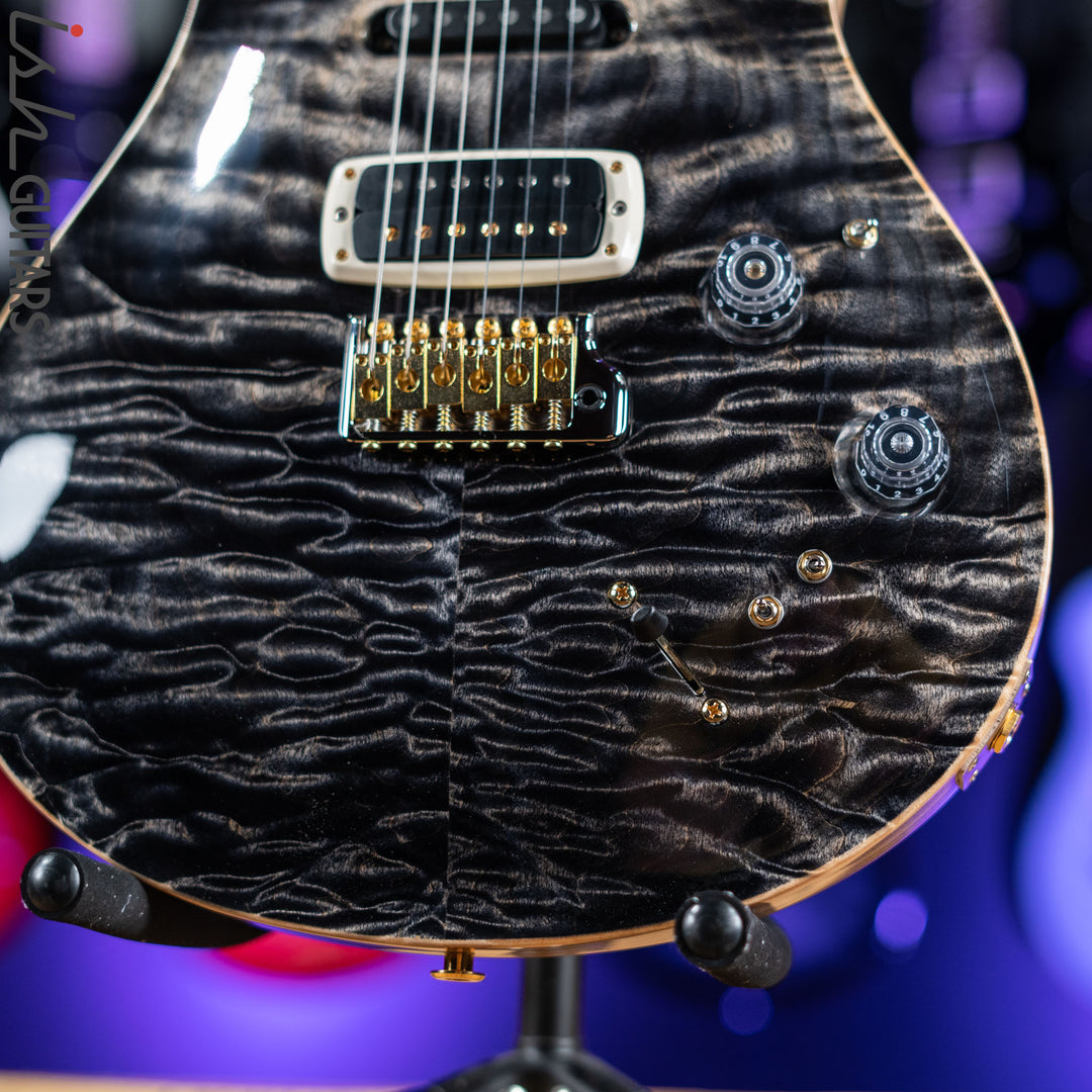 PRS Wood Library Modern Eagle V 10 Top Quilt Charcoal Brazilian Rosewood