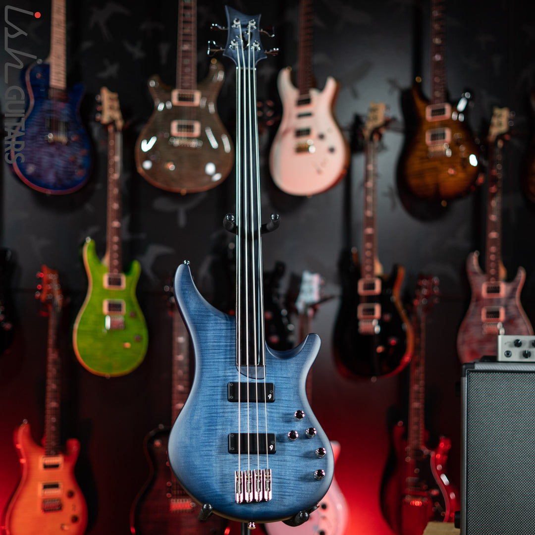 Vigier Arpege IV Custom Fretless 4-String Bass Deep Deep Blue Imetal Fretboard