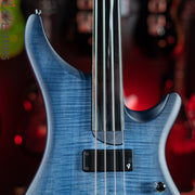 Vigier Arpege IV Custom Fretless 4-String Bass Deep Deep Blue Imetal Fretboard