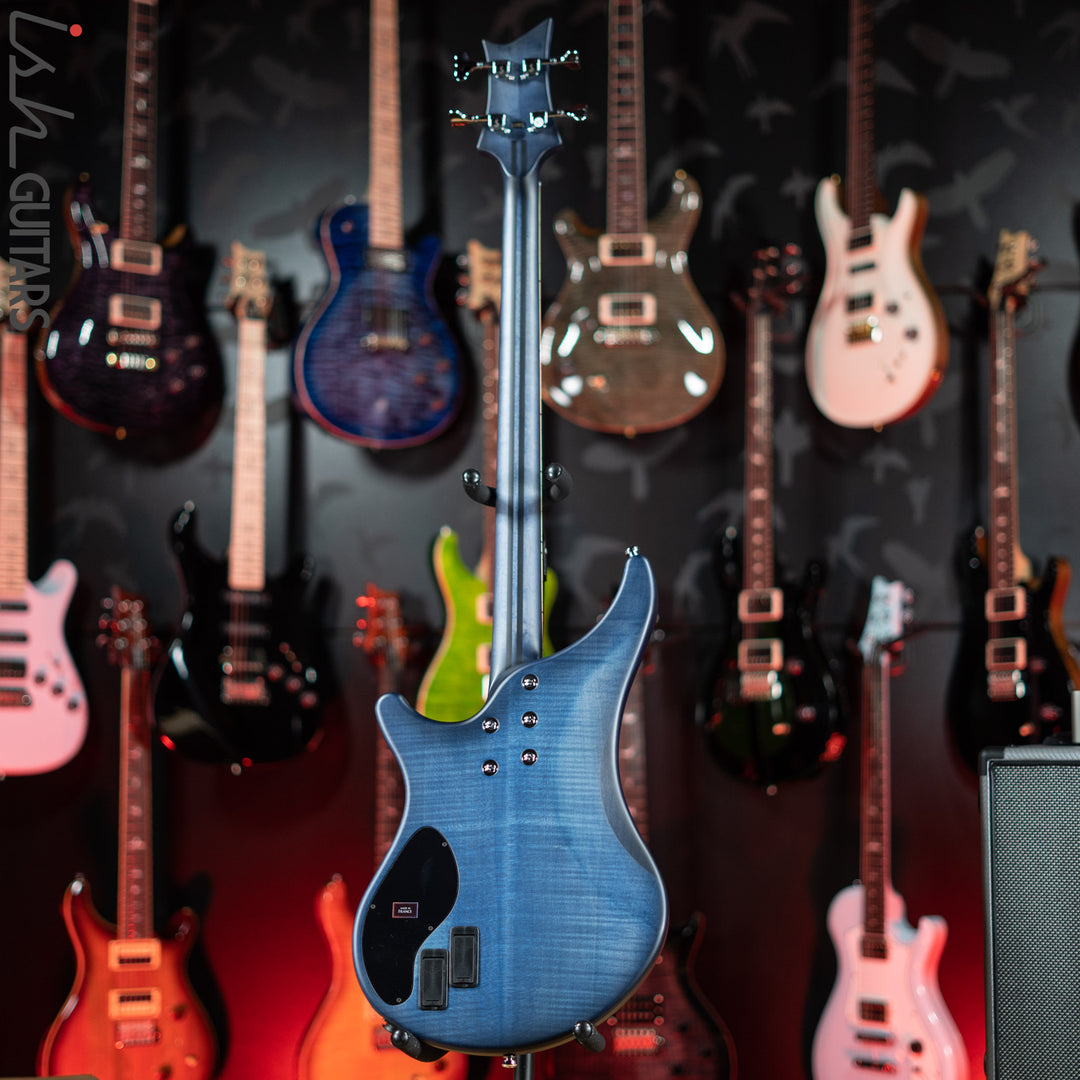 Vigier Arpege IV Custom Fretless 4-String Bass Deep Deep Blue Imetal Fretboard