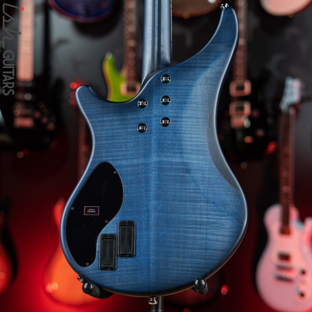 Vigier Arpege IV Custom Fretless 4-String Bass Deep Deep Blue Imetal Fretboard