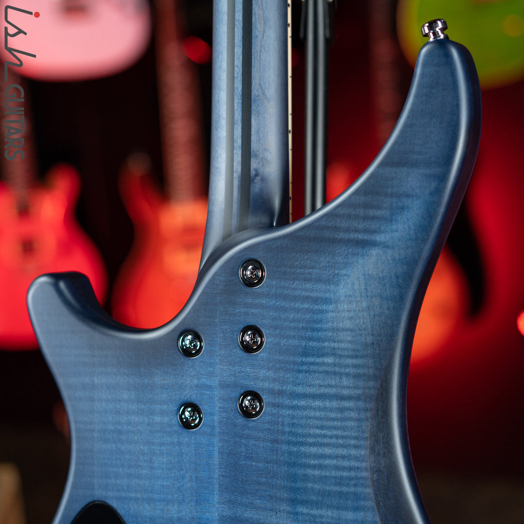 Vigier Arpege IV Custom Fretless 4-String Bass Deep Deep Blue Imetal Fretboard