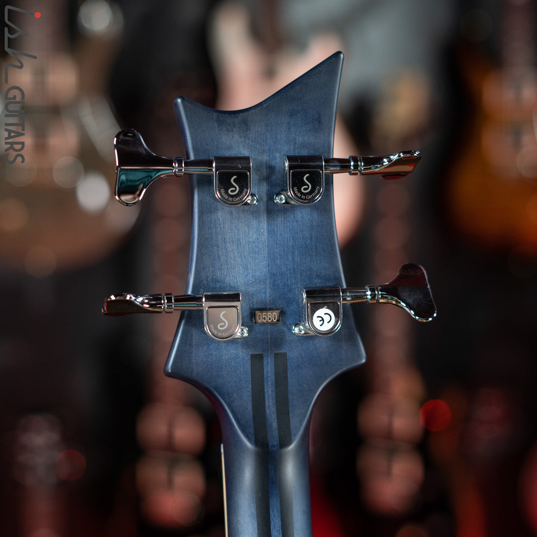 Vigier Arpege IV Custom Fretless 4-String Bass Deep Deep Blue Imetal Fretboard